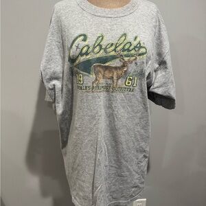 Vintage Cabela’s Gildan Gray Graphic T-Shirt size XL